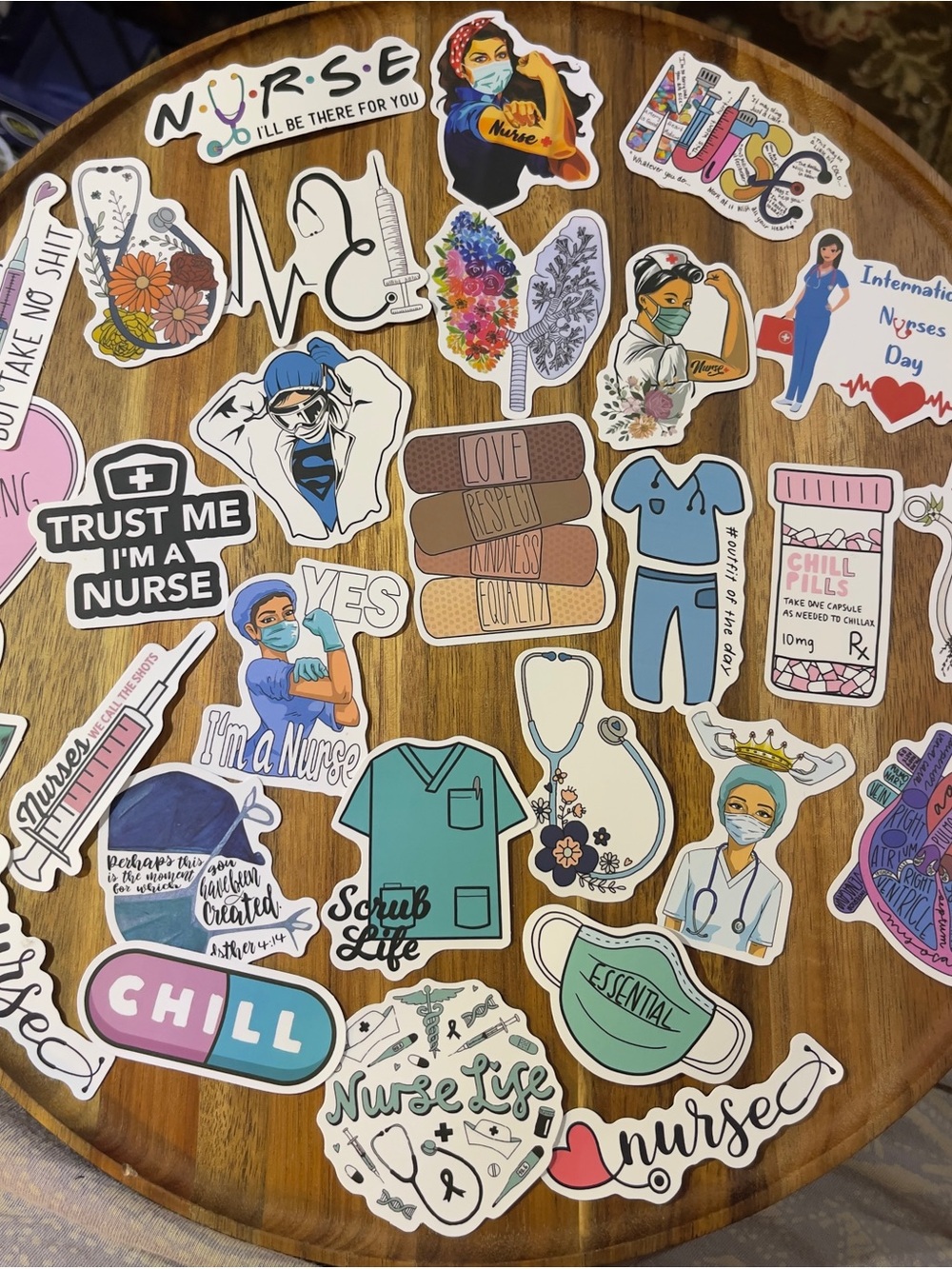 29 Nurse Stickers - Assorted Medical-Themed Vinyl Stickers (Multicolor)
